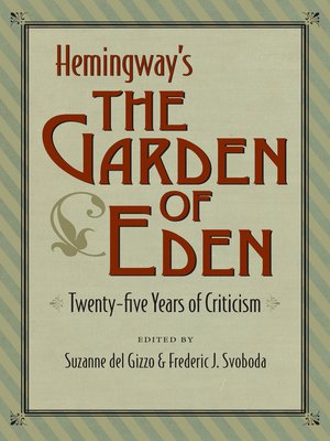 cover image of Hemingway's the Garden of Eden